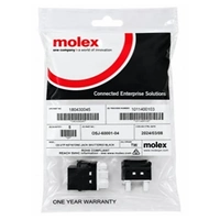 Molex OSJ-60001-04 C6 Black Shuttered Keystone Jack