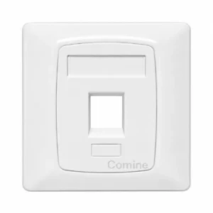 Single-port wall face plate for clean indoor fiber and network outlet terminations